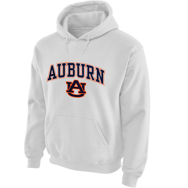 Men's Auburn Tigers White Navy Logo College Hot Printing Football Hoodies